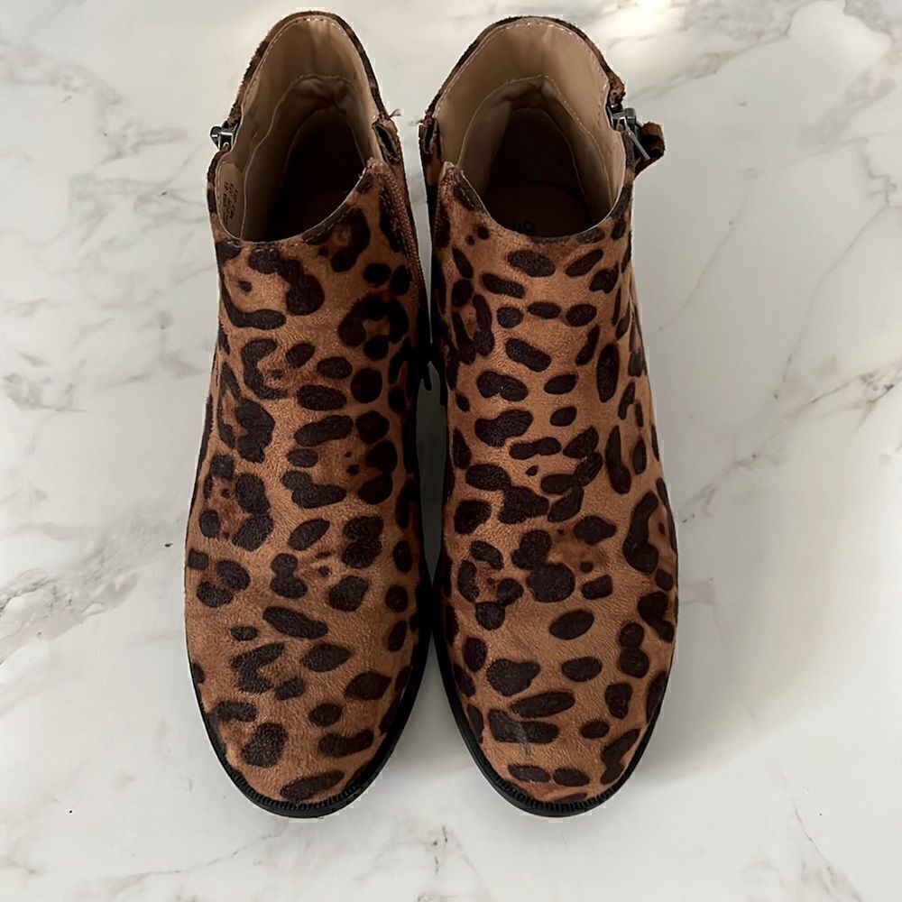 Time and  true leopard print boots